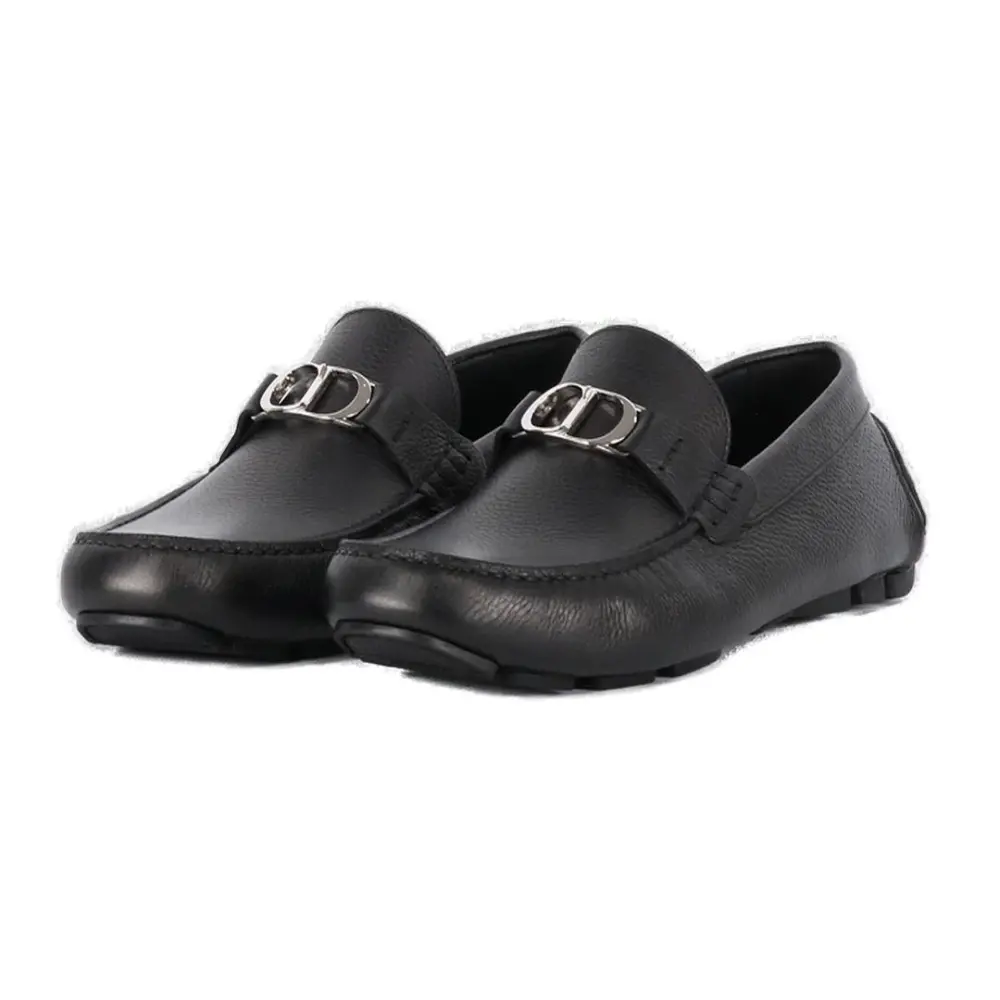 Giày Dior Moccasins Leather ‘Black’ 3LO114YJK-H969 - Ảnh 2