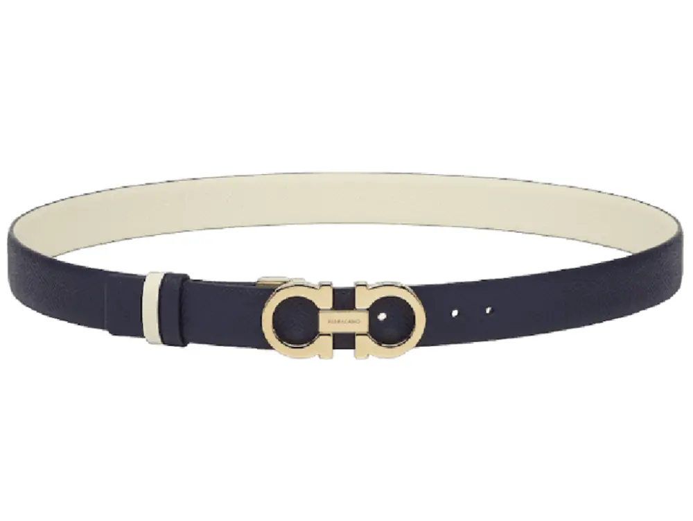 Thắt Lưng Salvatore Ferragamo Reversible Adjustable Gancini Belt ‘Blue’ 23A565-770968