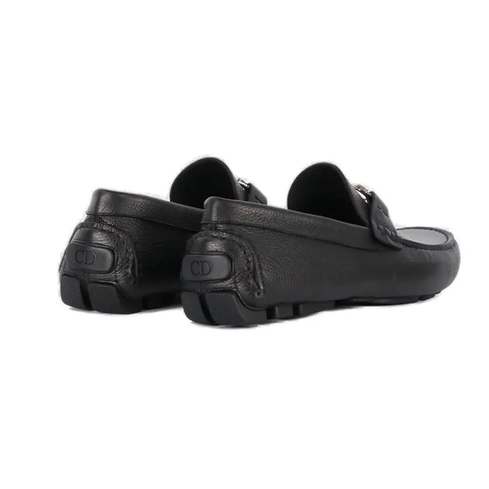 Giày Dior Moccasins Leather ‘Black’ 3LO114YJK-H969 - Ảnh 3