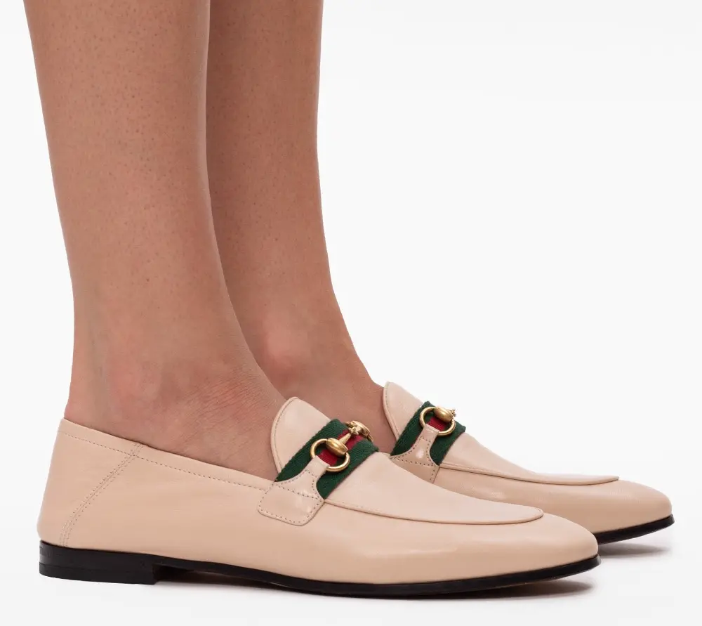 Alternative view of Giày Gucci Web Horsebit Loafers ‘Beige’ 631619-CQXM0-6761