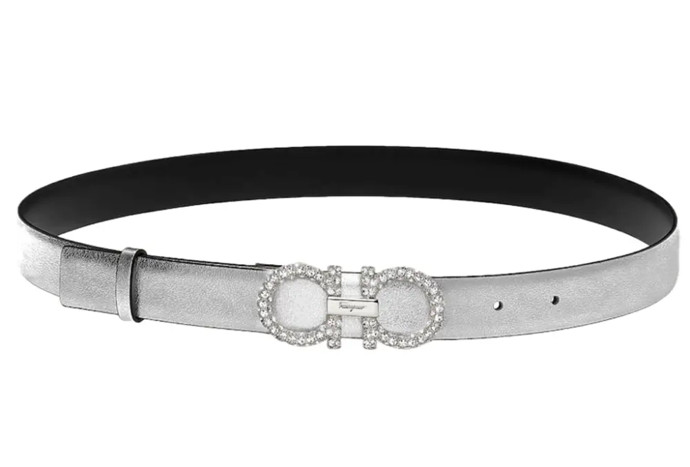 Thắt Lưng Salvatore Ferragamo Adjustable Gancini Belt ‘Silver’ 23B727-746845