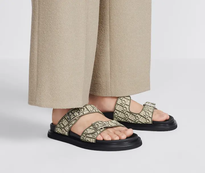Dép Dior Aqua Sandal ‘Khaki’ 3SA135ZSA-H603 - Ảnh 3