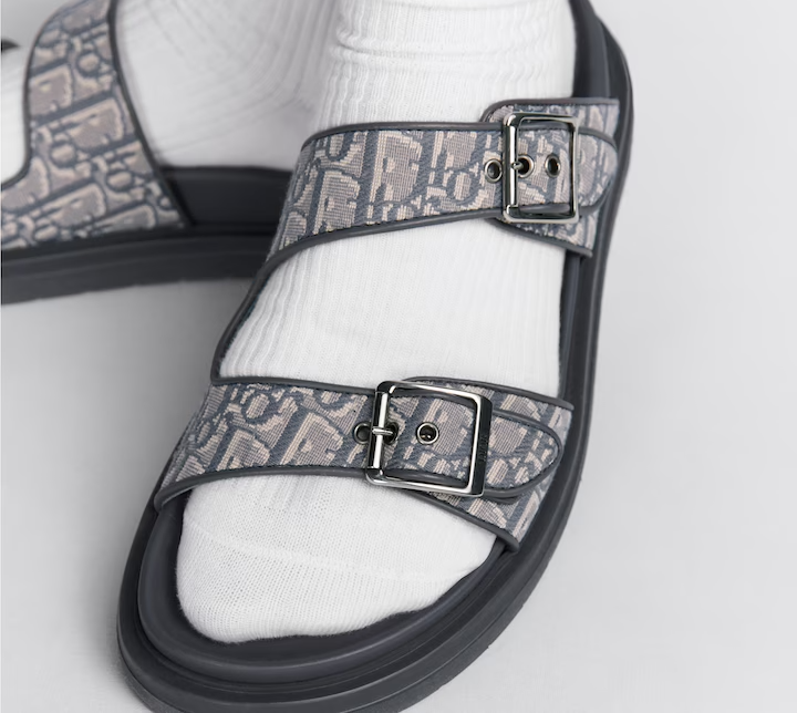 Dép Dior Aqua Sandal ‘Deep Gray’ 3SA135ZSA-H557 - Ảnh 3