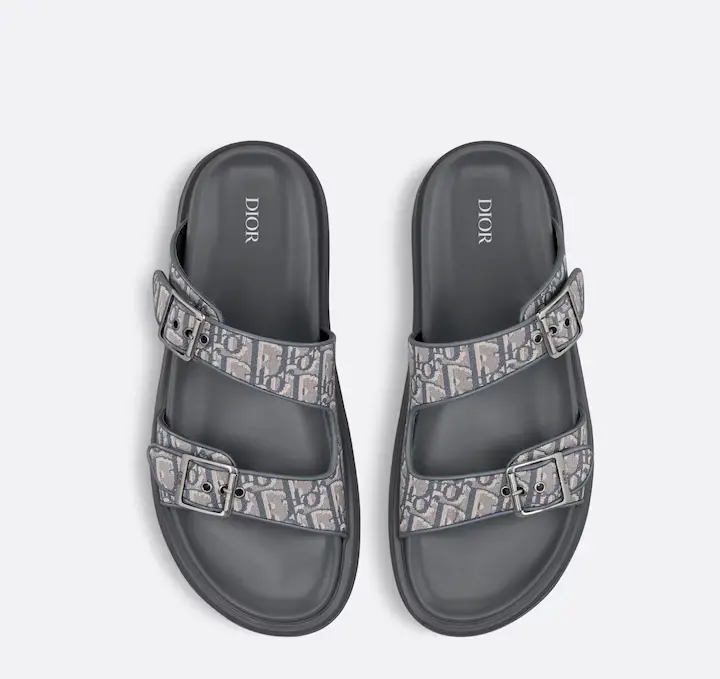 Dép Dior Aqua Sandal ‘Deep Gray’ 3SA135ZSA-H557 - Ảnh 4