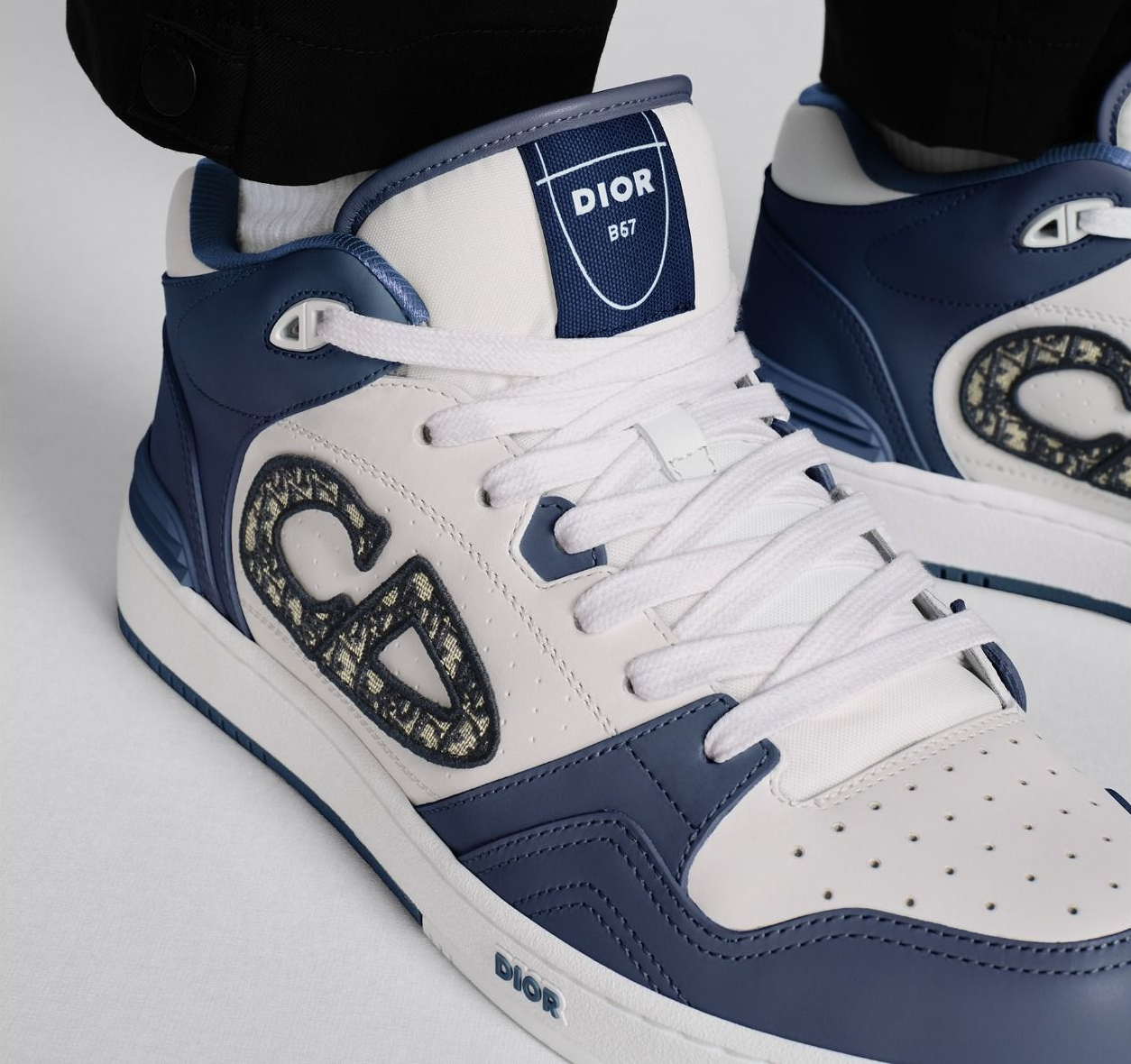 Giày Dior B57 Mid-top Sneaker ‘Navy Blue’ 3SH141ZXU-H553 - Ảnh 3