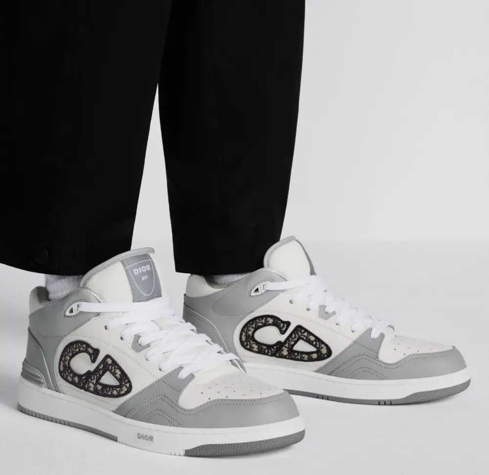 Giày Dior B57 Mid-top Sneaker ‘Gray White’ 3SH141ZXU-H860 - Ảnh 3