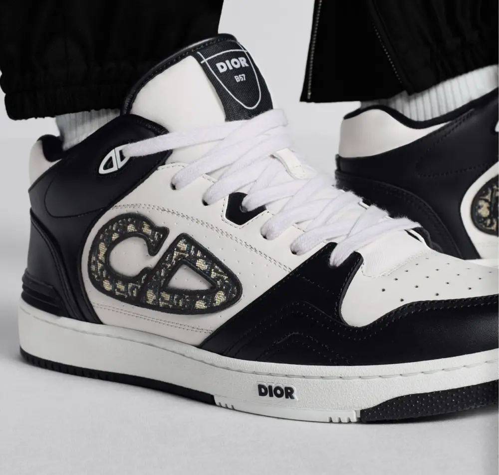 Alternative view of Giày Dior B57 Mid-top Sneaker ‘Black White’ 3SH141ZXU-H960