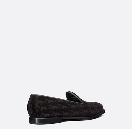 Giày Dior Timeless Loafer Oblique Velvet ‘Black’ 3LO121ZKA-H969 - Ảnh 3