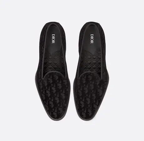 Giày Dior Timeless Loafer Oblique Velvet ‘Black’ 3LO121ZKA-H969 - Ảnh 2