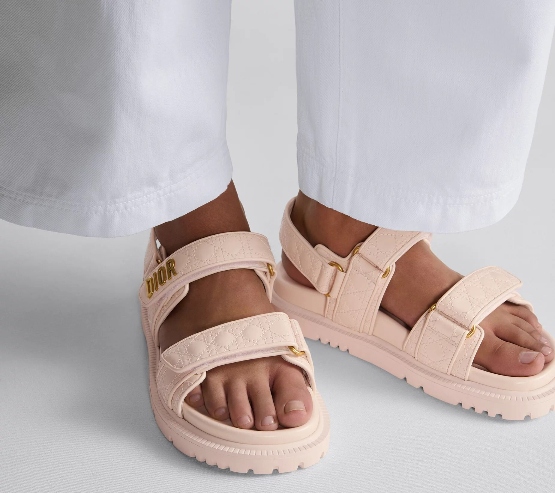 Dép Dior Dioract Sandal ‘Rose’ KCO005CQC-S34P - Ảnh 4