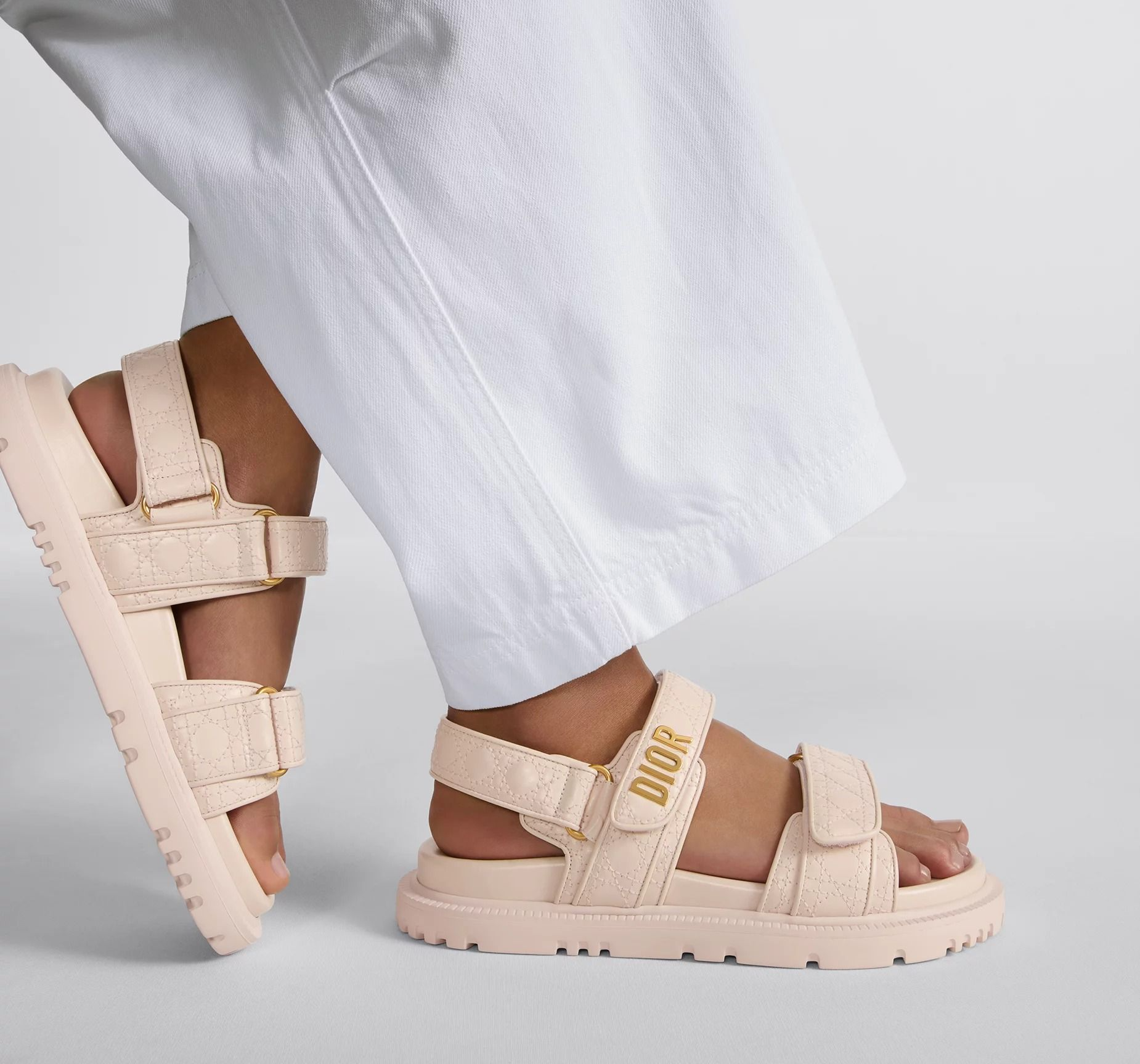 Dép Dior Dioract Sandal ‘Rose’ KCO005CQC-S34P - Ảnh 3