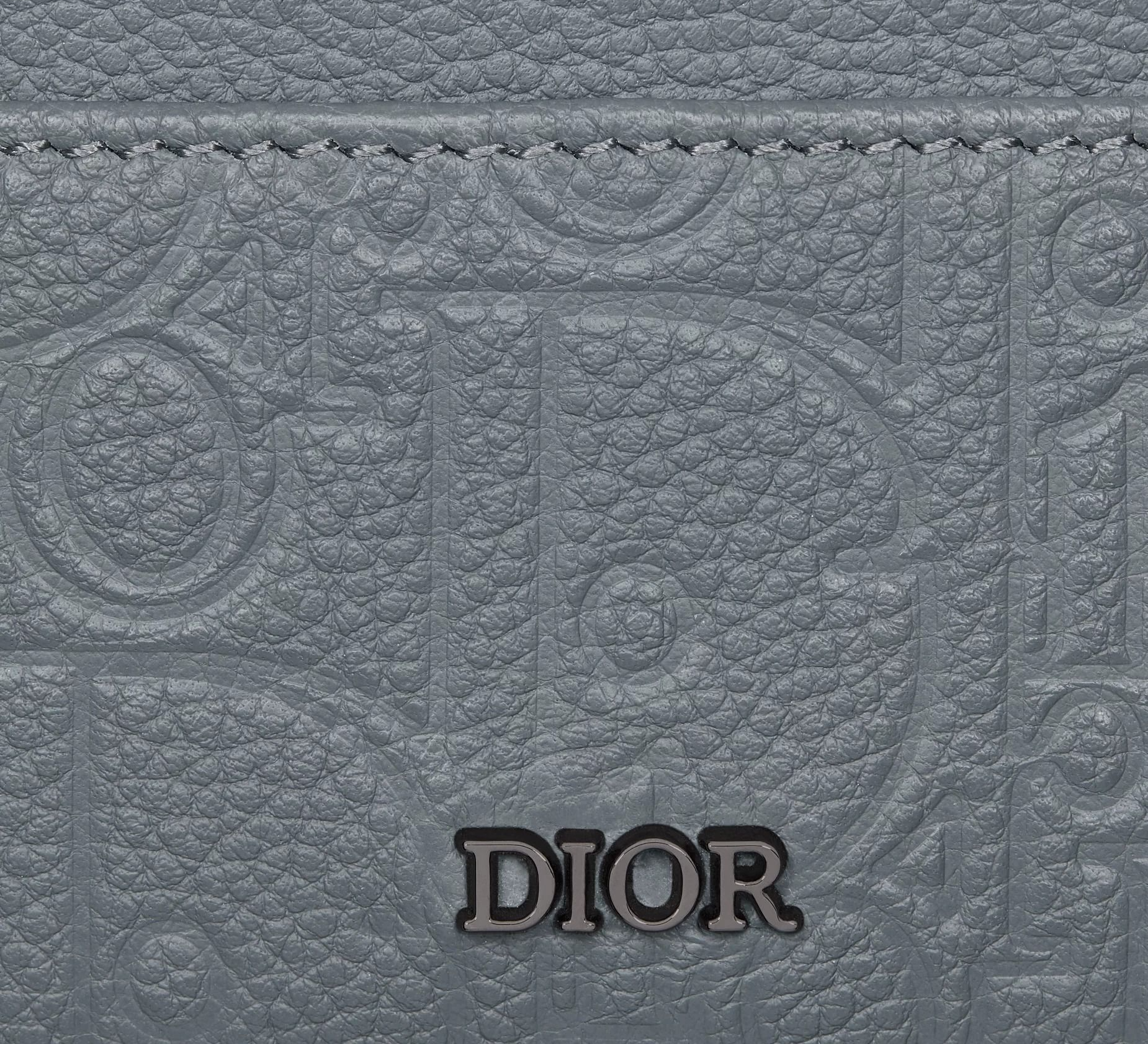 Ví Dior Card Holder ‘Deep Gray’ 2ESCH135FLG-H830 - Ảnh 2
