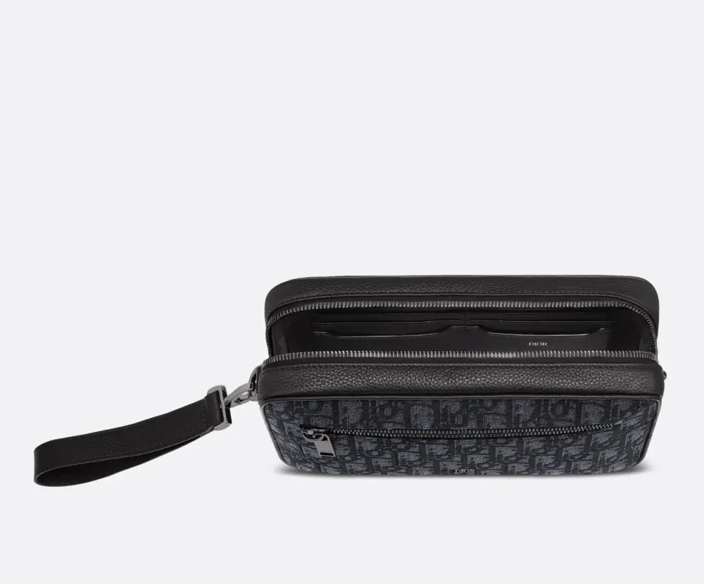 Túi Dior Toiletry Bag ‘Black’ 2ESCA340YSE-H03E - Ảnh 3