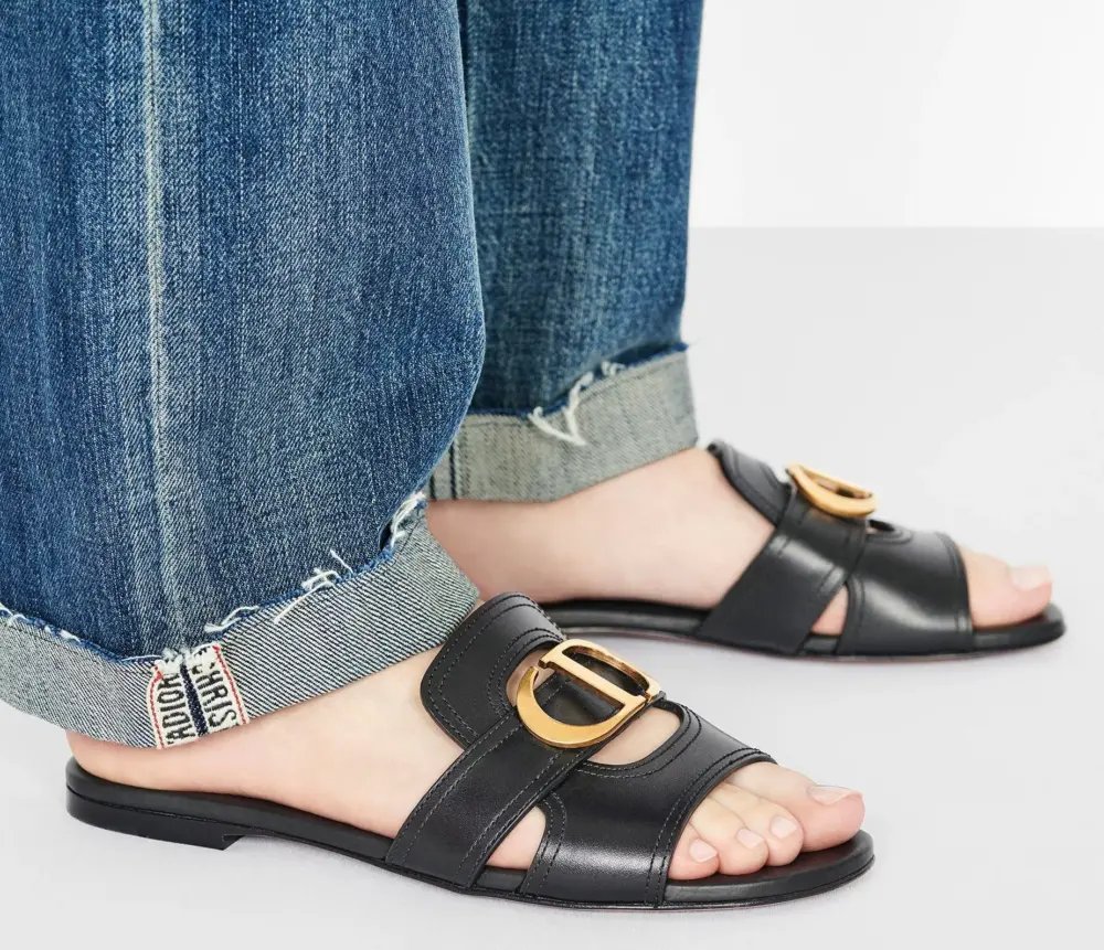 Alternative view of Dép Dior 30 Montaigne Slide ‘Black’ KCQ266VEA-S900