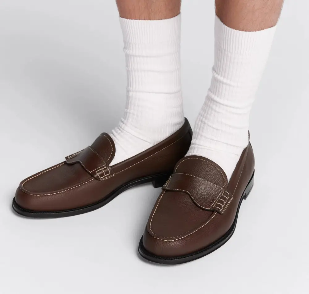 Giày Dior Granville Loafer ‘Brown’ 3LO146YJK-H750 - Ảnh 4