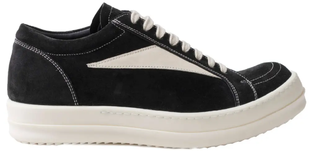 Giày Rick Owens Suede Vintage ‘Black Milk White’ RP01C5888LVSLPO-911