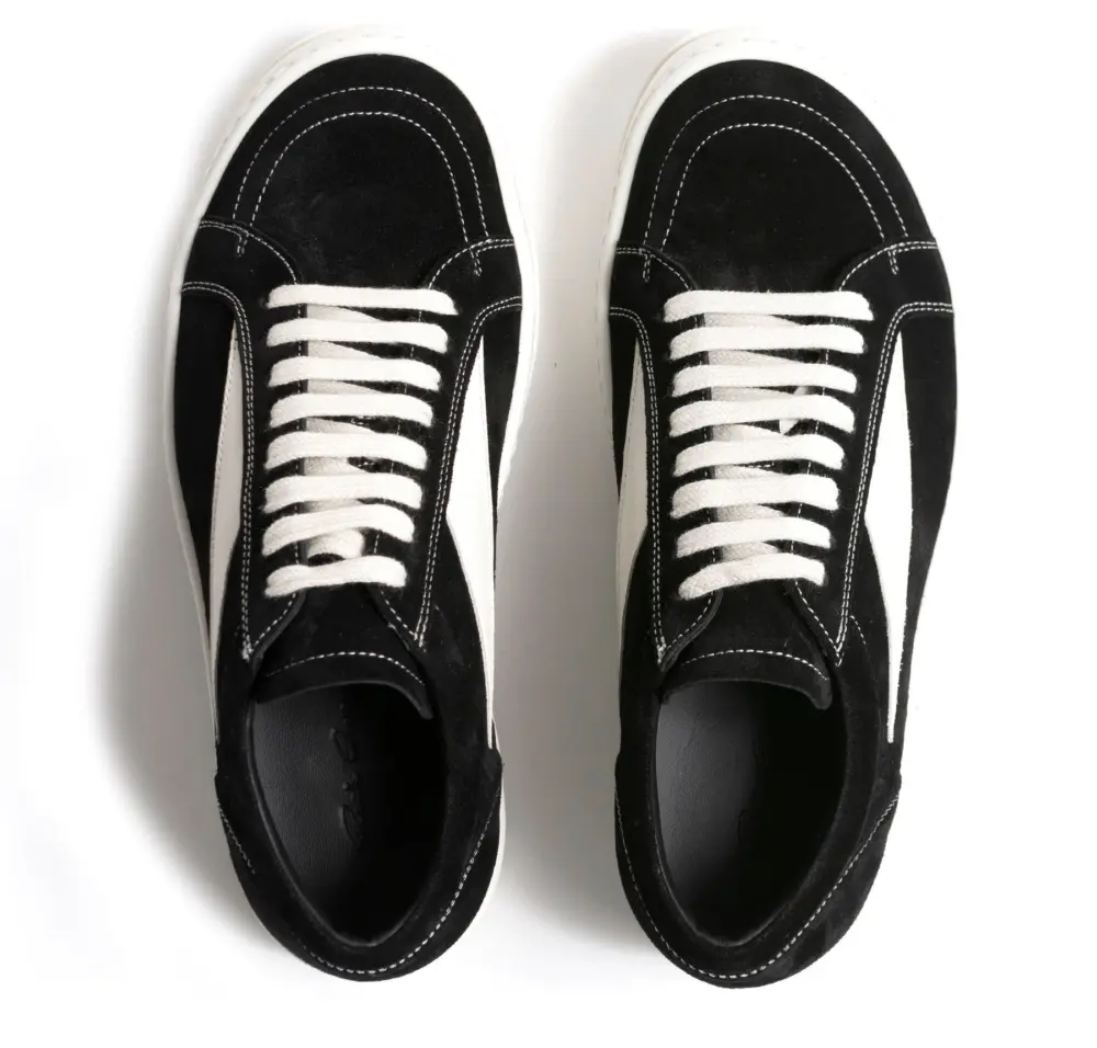 Giày Rick Owens Suede Vintage ‘Black Milk White’ RP01C5888LVSLPO-911 - Ảnh 3