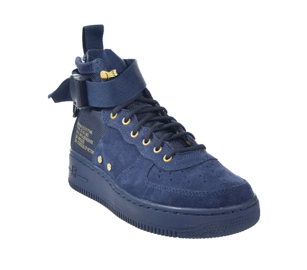 Giày Nike SF Air Force 1 Mid GS ‘Obsidian Black’ AJ0424-400 - Ảnh 4
