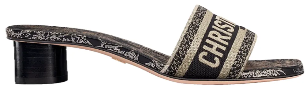 Dép Dior Dway Heeled Slide ‘Black’ KCQ902CDI-S21X