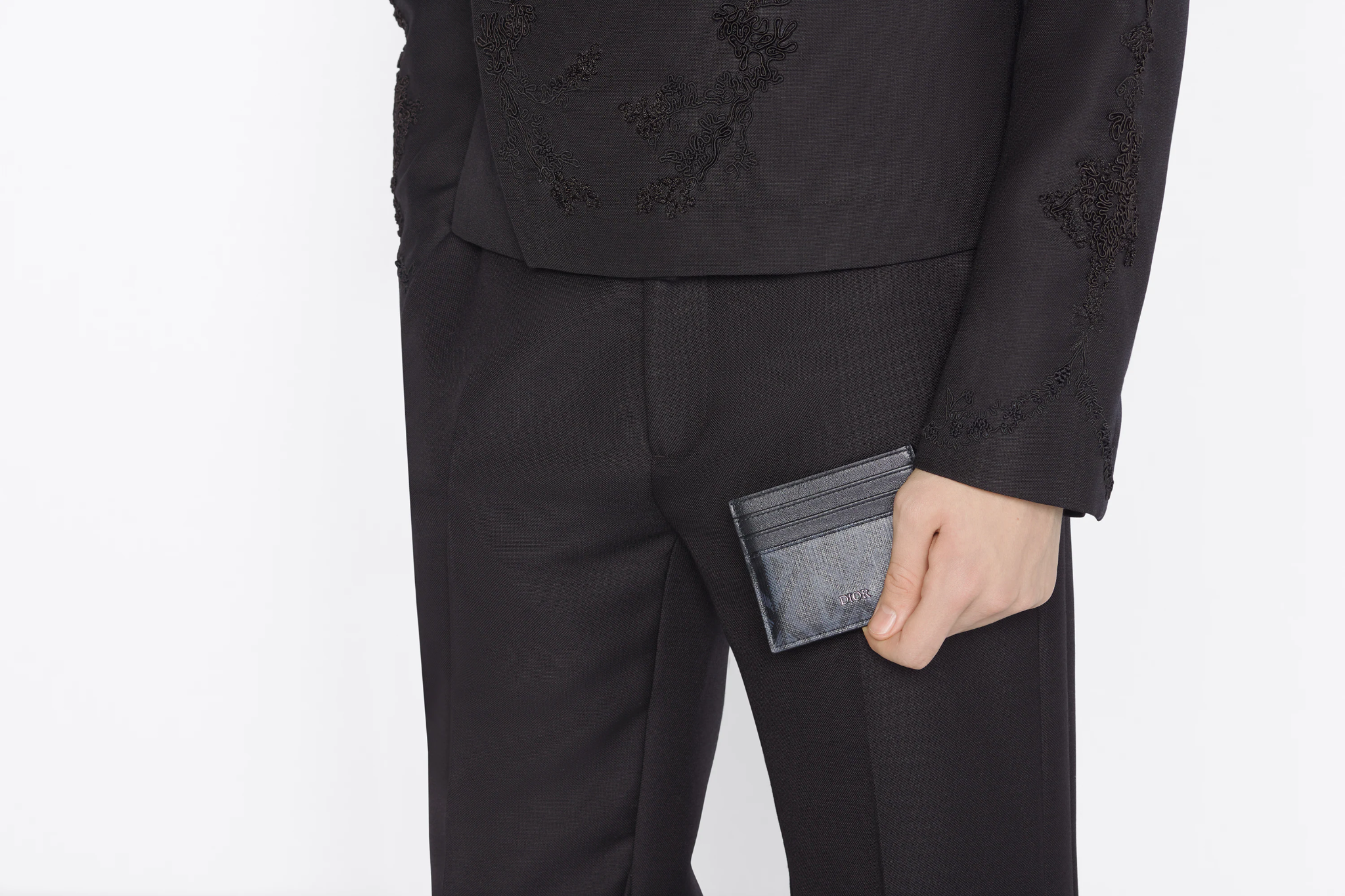 Ví Dior Card Holder ‘Dior Black CD’ 2ESCH135DCO-H43E - Ảnh 4