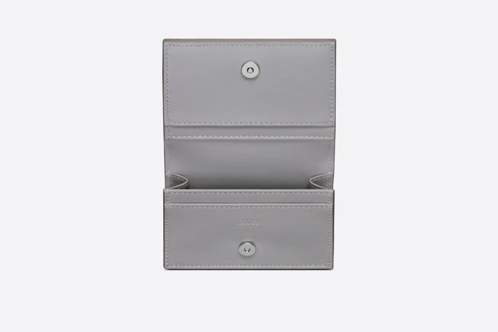 Ví Dior Business Card Holder ‘Grey CD Diamond’ 2ESCH136DCO-H42E - Ảnh 3