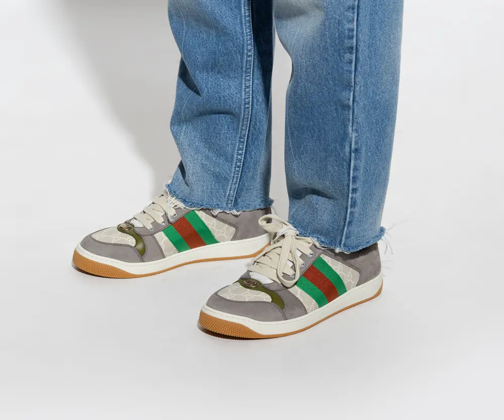 Alternative view of Giày Gucci Screener GG Canvas ‘Grey Beige’ 703648-UULG0-9680