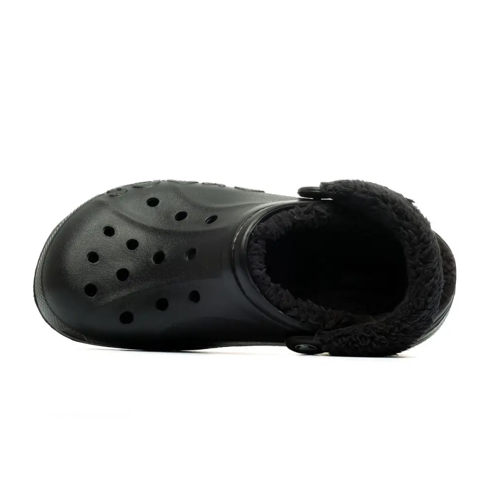 Alternative view of Dép Crocs Baya Lined Fuzz Strap Clog ‘Black’ 206633-060