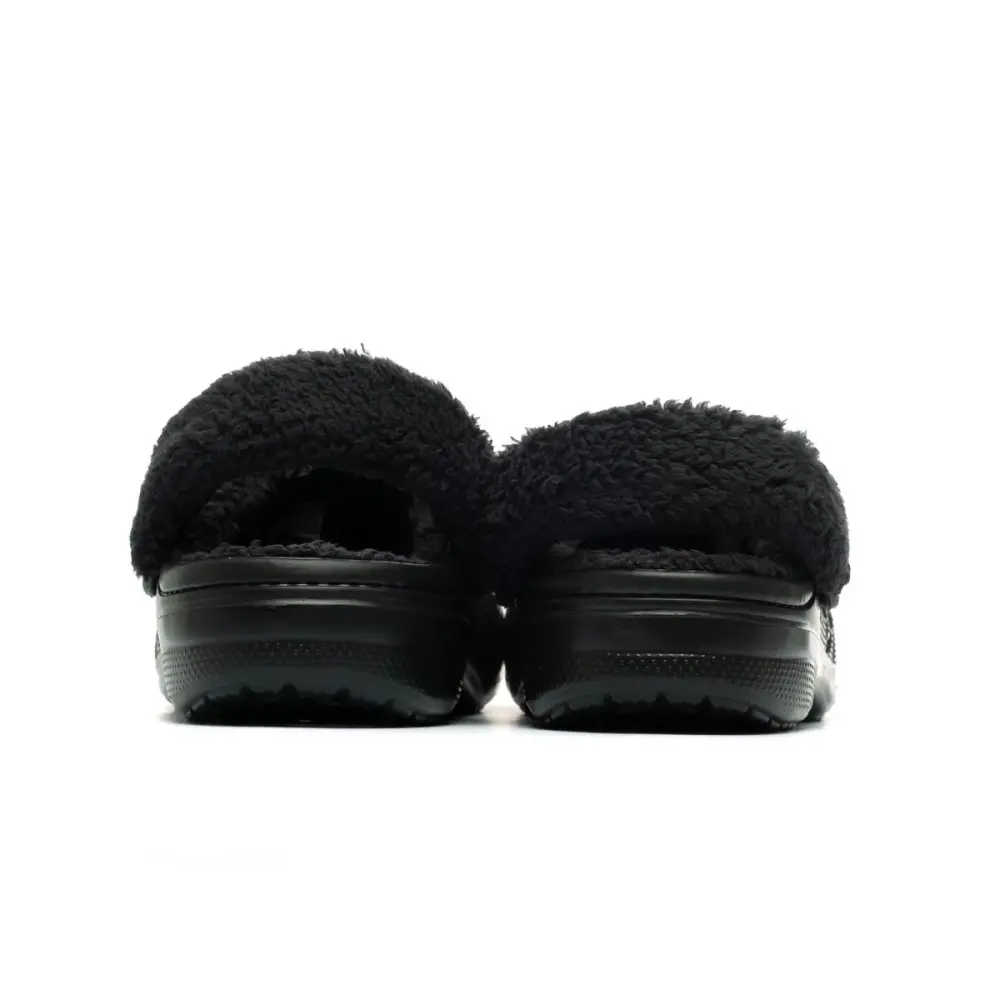 Dép Crocs Baya Lined Fuzz Strap Clog ‘Black’ 206633-060 - Ảnh 4