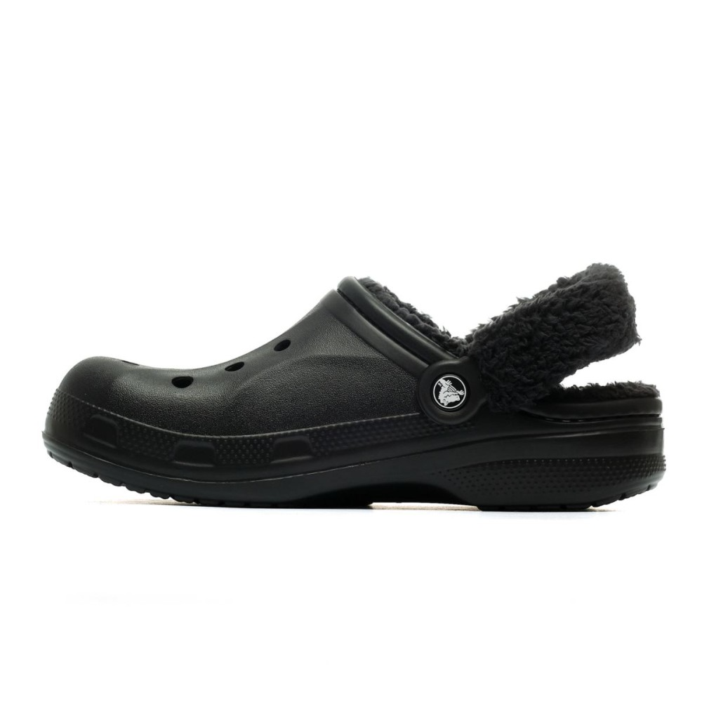 Dép Crocs Baya Lined Fuzz Strap Clog ‘Black’ 206633-060 - Ảnh 5