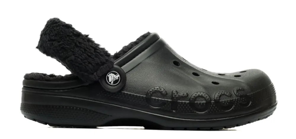 Dép Crocs Baya Lined Fuzz Strap Clog ‘Black’ 206633-060