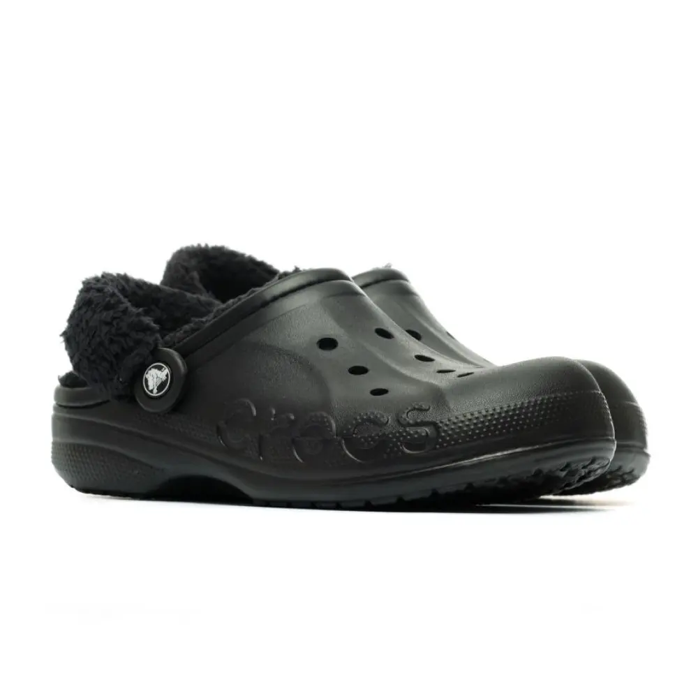 Dép Crocs Baya Lined Fuzz Strap Clog ‘Black’ 206633-060 - Ảnh 6