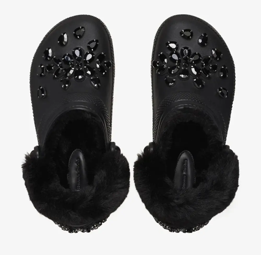 Dép Crocs Classic Lined x Simone Rocha Clog ‘Black’ 210170-060 - Ảnh 4