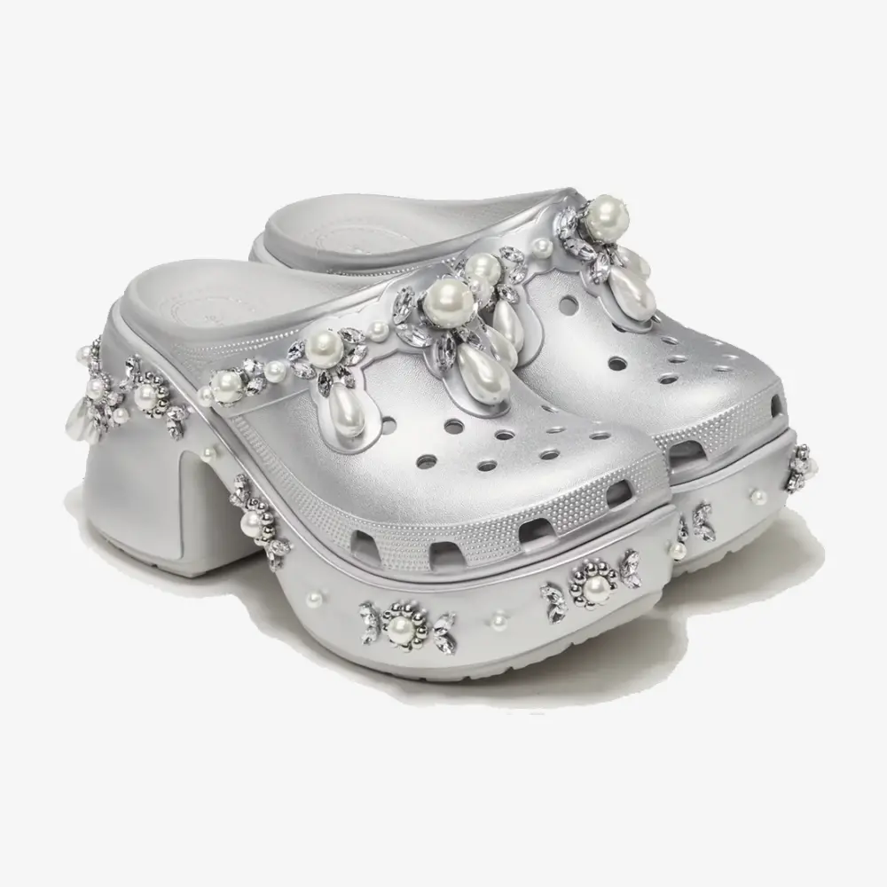 Alternative view of Dép Crocs Siren x Simone Rocha Clog ‘Metallic Silver’ 210646-041
