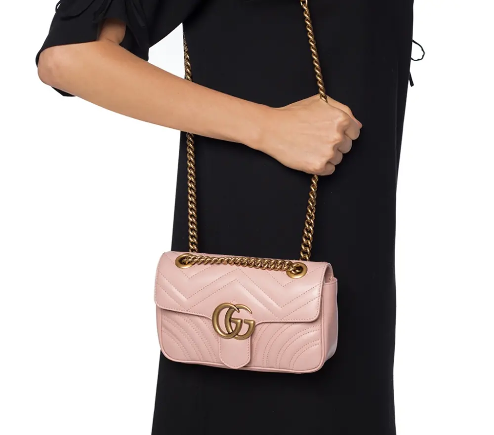 Alternative view of Túi Gucci Marmont ‘Pink’ 446744-DTDIT-5909