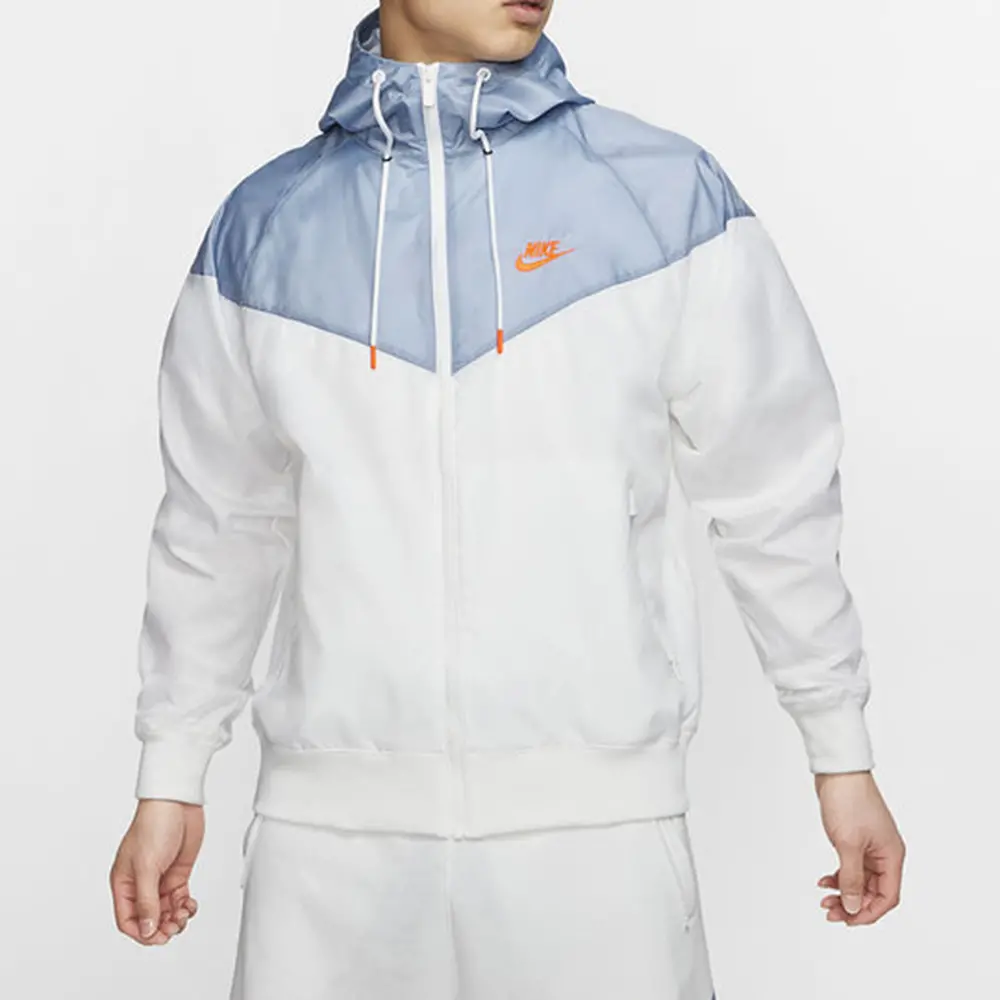 Alternative view of Áo Nike Splicing Woven Hooded 'White Blue Splicing' AR2192-105