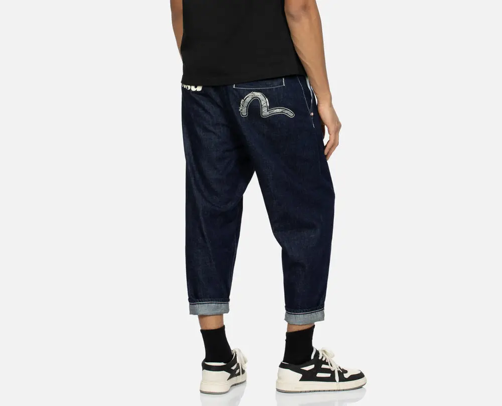 Alternative view of Quần Evisu Seagull And Logo Print Balloon Fit ‘Blue’ 2ESHTM4JE1035BLDN
