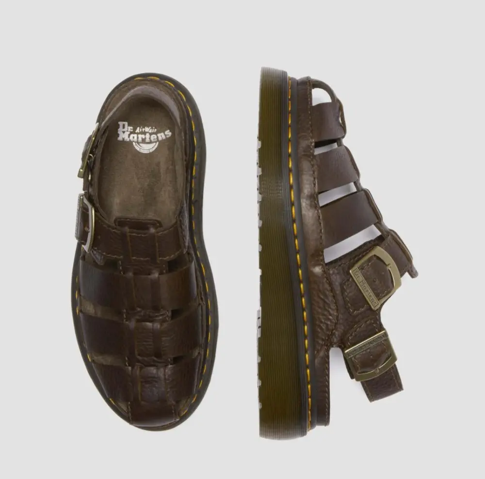 Dép Dr.Martens Wrenlie Grizzly ‘Brown’ 31524201 - Ảnh 3