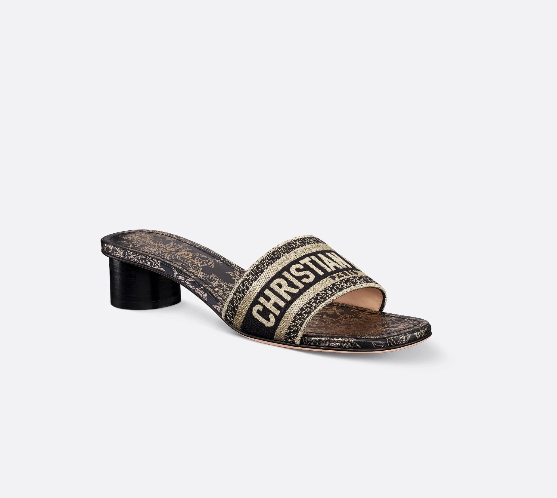 Dép Dior Dway Heeled Slide ‘Black’ KCQ902CDI-S21X - Ảnh 4