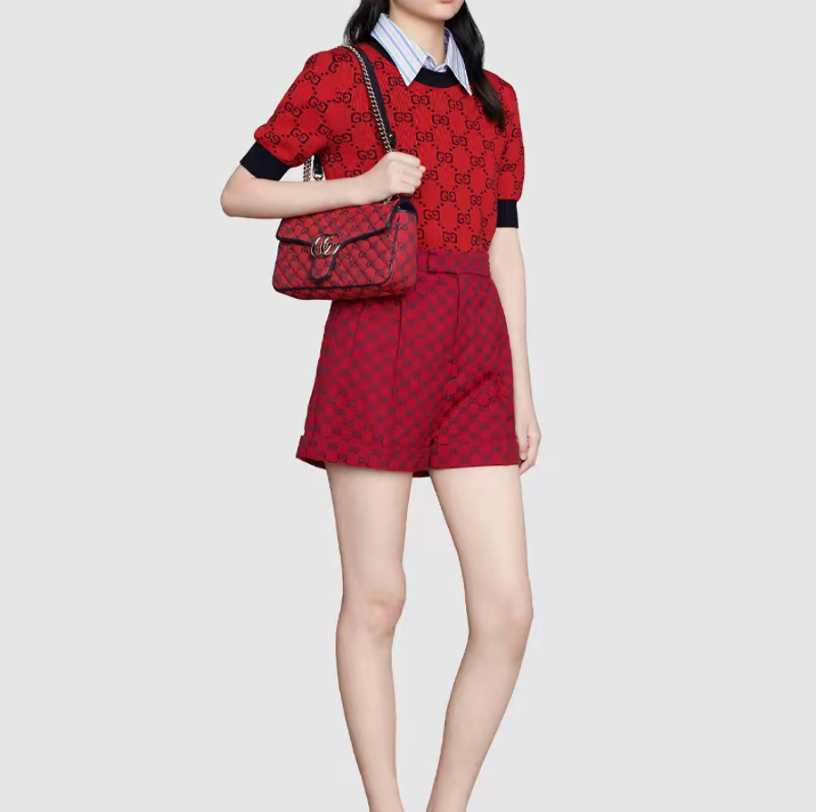 Túi Gucci Marmont ‘Grey’ 443497-2UZCV-6477 - Ảnh 3