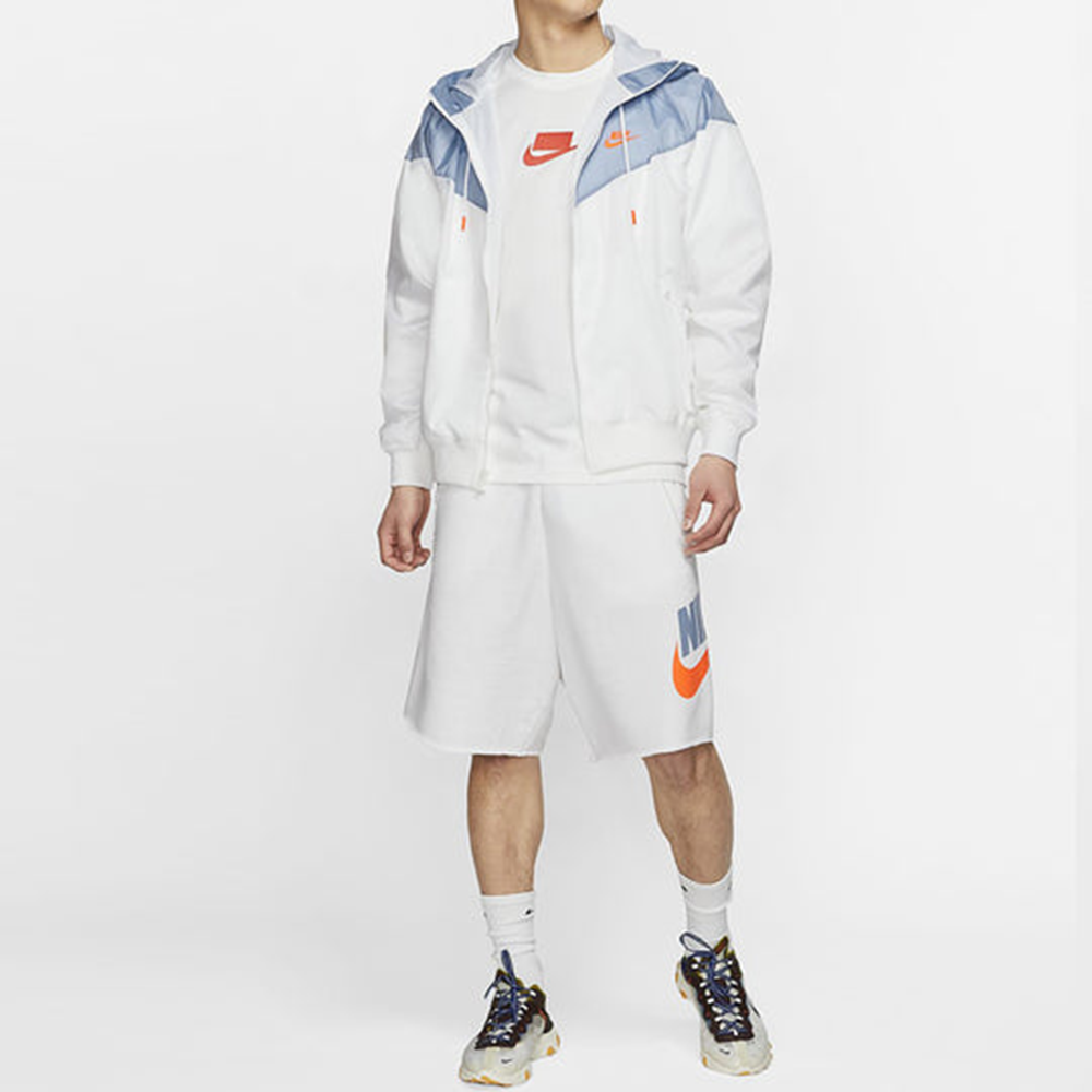 Áo Nike Splicing Woven Hooded 'White Blue Splicing' AR2192-105 - Ảnh 3