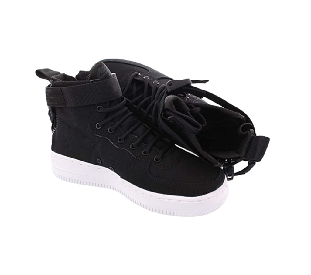 Giày Nike SF Air Force 1 GS ‘Mid Black White’ AJ0424-004 - Ảnh 4