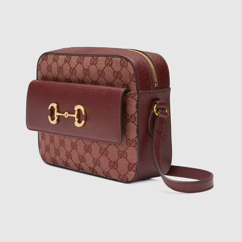 Túi Gucci Horsebit 1955 GG ‘Burgundy’ 645454-9Y9NG-9865 - Ảnh 5