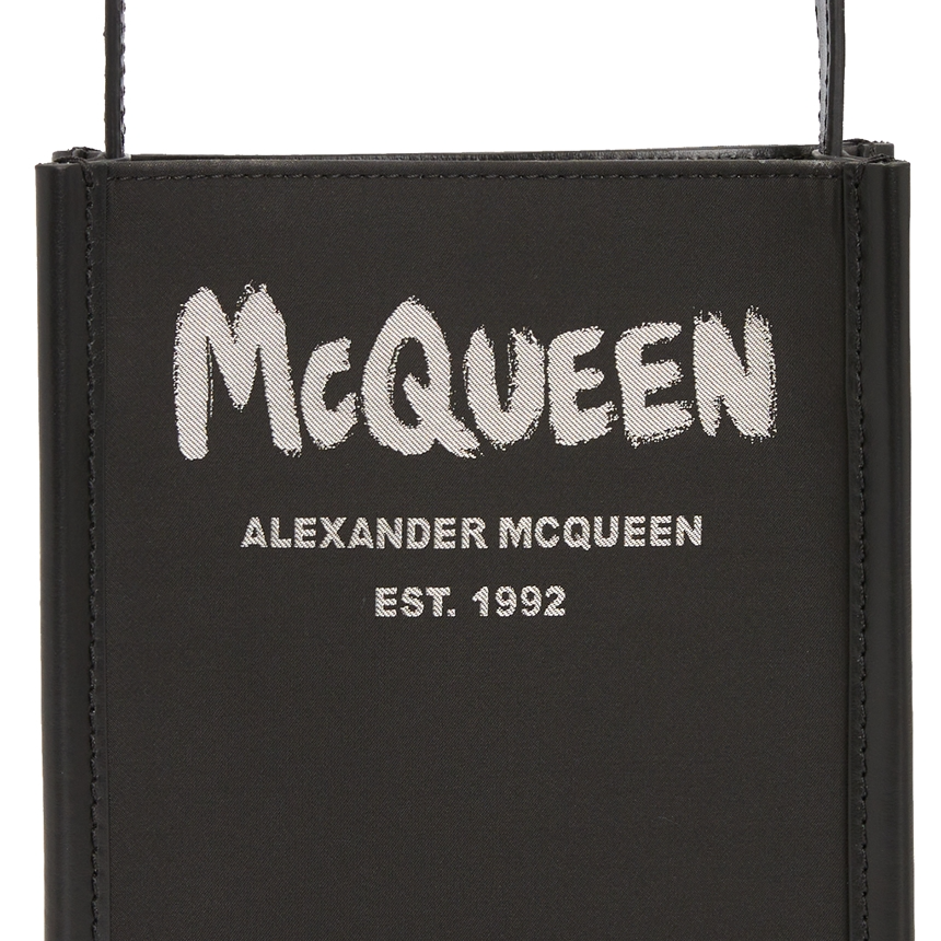 Túi Alexander Mcqueen Graffiti Logo Mini ‘Black’ 668592-1AAEZ-1073 - Ảnh 5