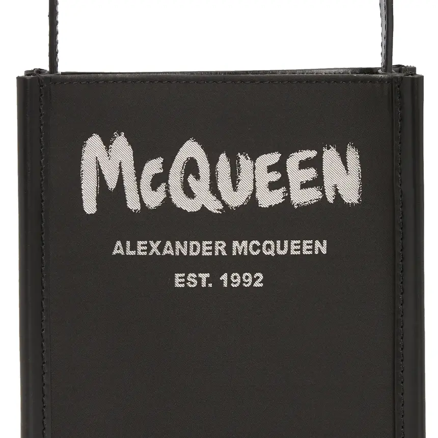 Túi Alexander Mcqueen Graffiti Logo Mini ‘Black’ 668592-1AAEZ-1073 - Ảnh 5