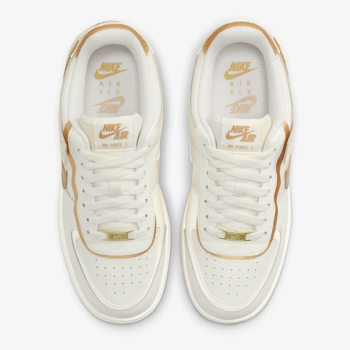 Giày Nike Air Force 1 Shadow ‘Sail Metallic Gold’ DZ1847-108 - Ảnh 3