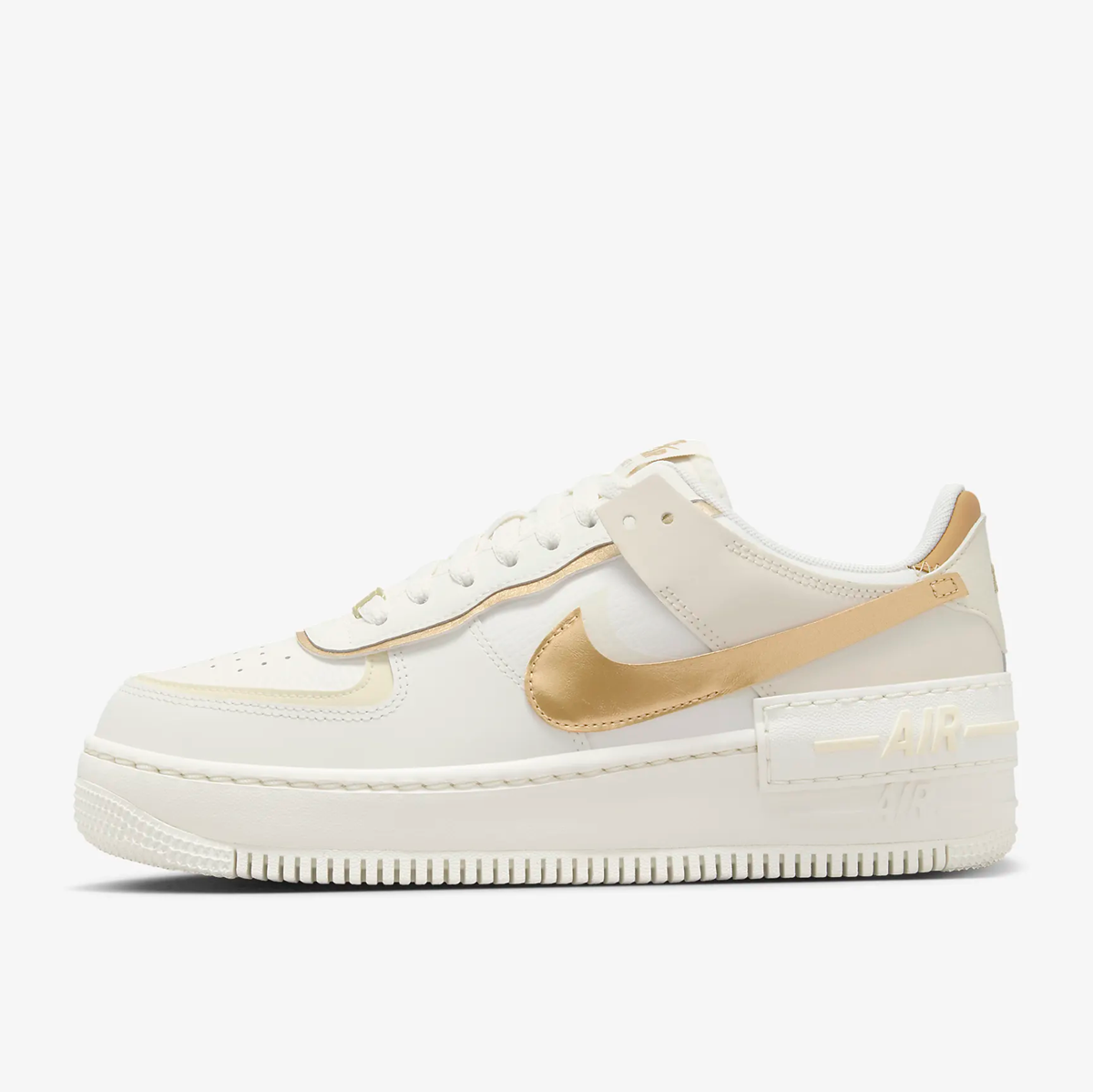 Giày Nike Air Force 1 Shadow ‘Sail Metallic Gold’ DZ1847-108 - Ảnh 2