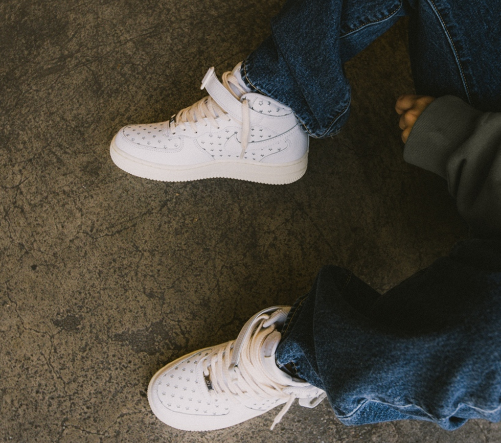 Giày Nike Air Force 1 Mid ‘Cut Out Stars’ DV3451-100 - Ảnh 3