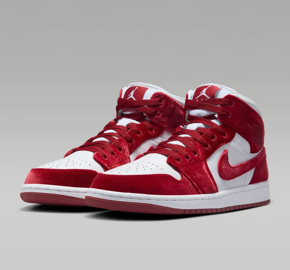 Giày Nike Air Jordan 1 Mid SE ‘Red Velvet’ FZ3334-100 - Ảnh 4