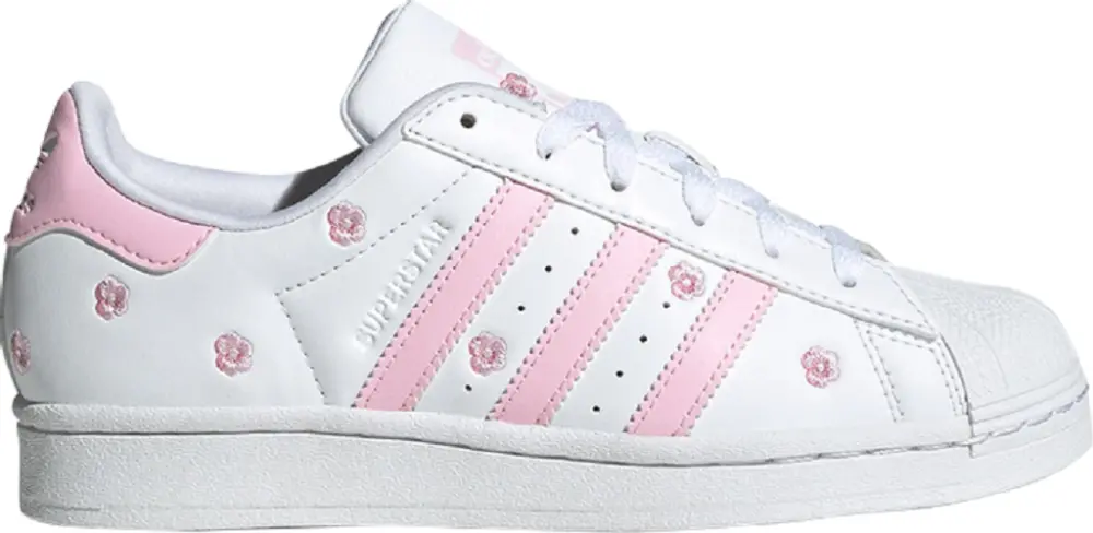 Giày Adidas Superstar J ‘Pink Floral Embroidery’ IG7015