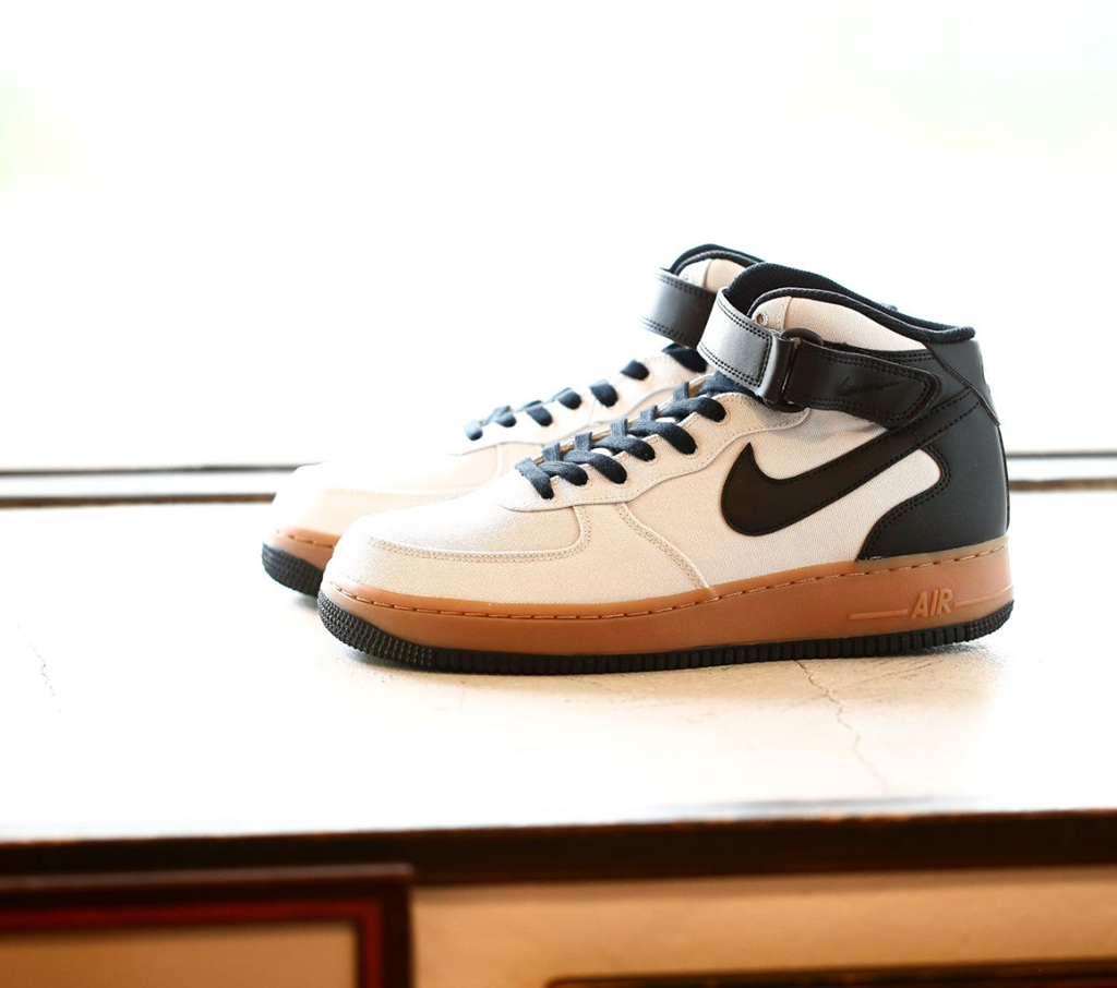 Giày Nike Air Force 1 Mid ’07 TXT 'Light Bone Black Summit White' AJ9514-004 - Ảnh 2